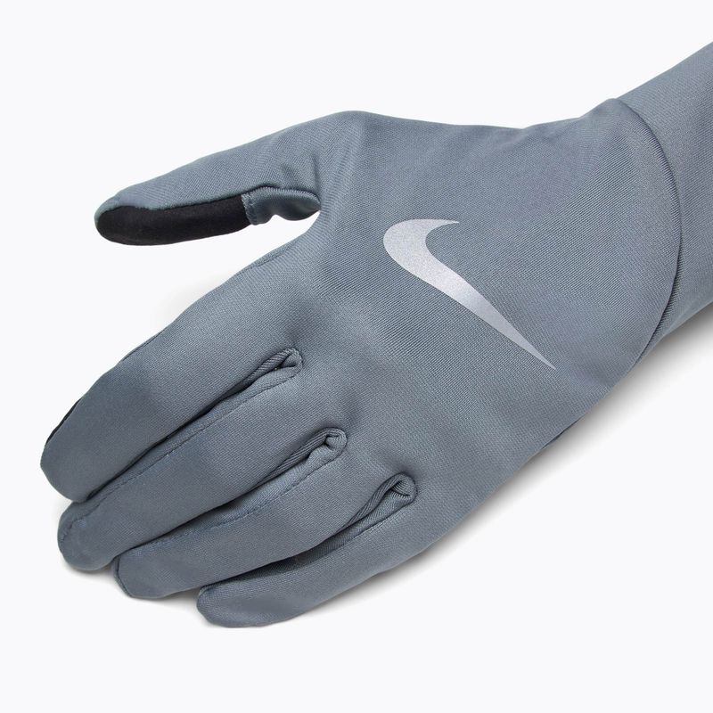 Vyriškos bėgimo pirštinės Nike Pacer Lightweight RG smoke grey/smoke grey/silver 4