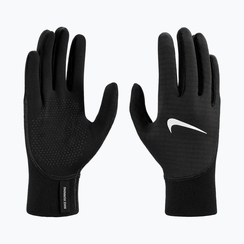 Moteriškos bėgimo pirštinės Nike Therma-Fit Pacer Sphere Midweight RG black/black/silver