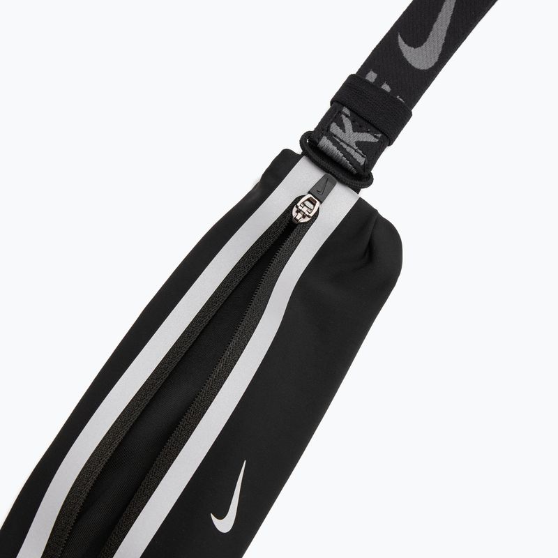 Bėgimo diržas Nike Slim 4.0 black/black/silver 5