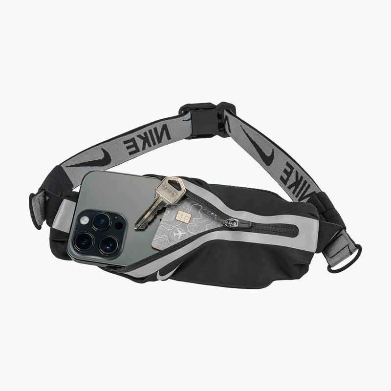 Bėgimo diržas Nike Slim 4.0 black/black/silver 7