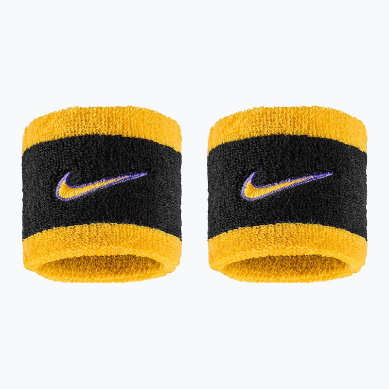 Riešo juostos Nike Swoosh Classic Wristbands 2 vnt. black/court purple/university gold