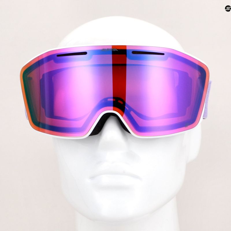 Slidinėjimo akiniai Alpina Nendaz Q-Lite S2 white/lilac matt/lavender 9