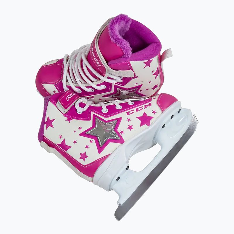 Vaikiškos pačiūžos CCM Glitter Girl white/pink 10