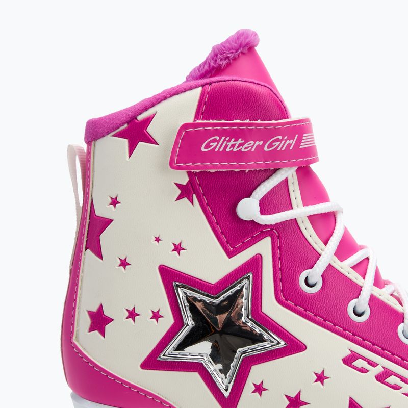 Vaikiškos pačiūžos CCM Glitter Girl white/pink 5