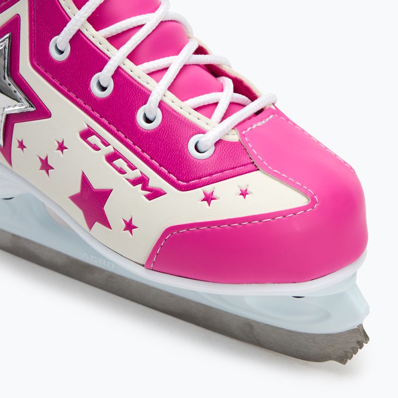 Vaikiškos pačiūžos CCM Glitter Girl white/pink 7