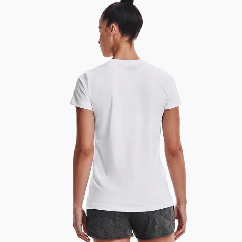 Under Armour Tech SSV moteriški treniruočių marškinėliai - Vienspalviai baltos ir sidabrinės spalvos 1255839 2