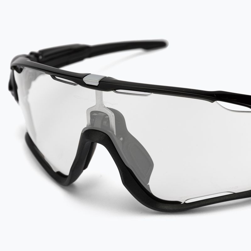 Oakley Jawbreaker poliruoti juodi/skaidrūs iki juodos spalvos fotochrominiai dviratininkų akiniai 0OO9290 3