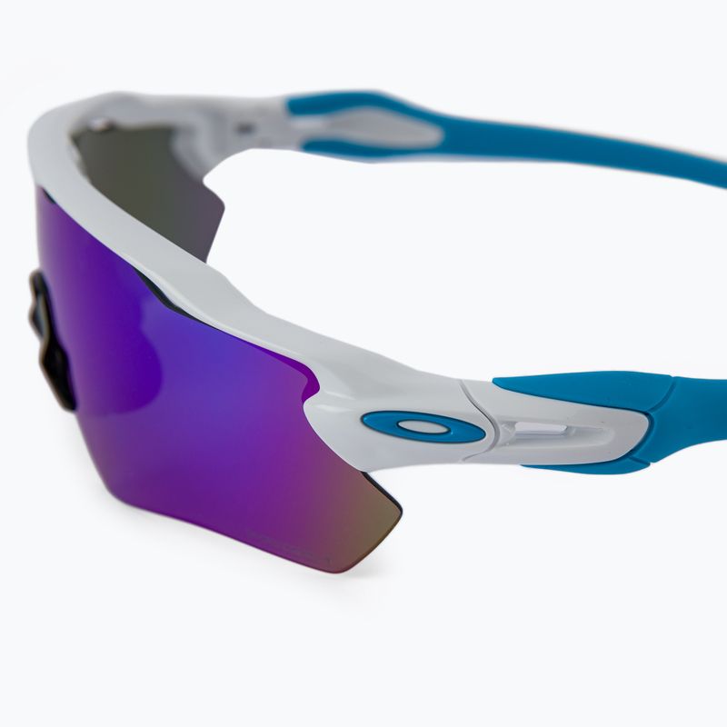 Oakley Radar EV Path poliruoti balti/prizm safyro dviratininkų akiniai 0OO9208 3
