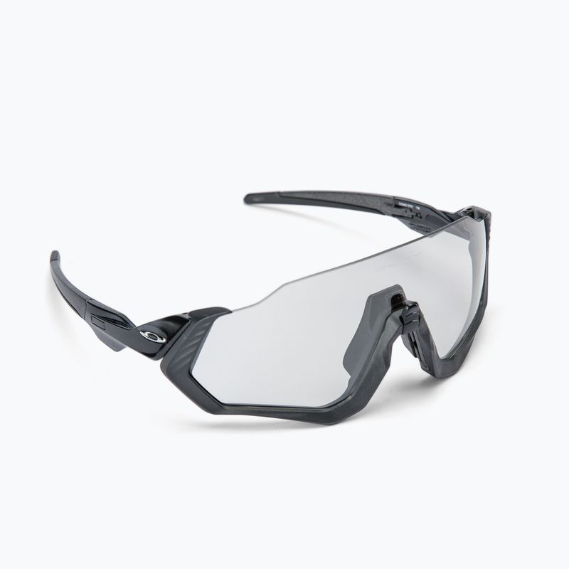 Oakley Flight Jacket plieniniai/skaidrūs iki juodos spalvos fotochrominiai dviratininkų akiniai 0OO9401