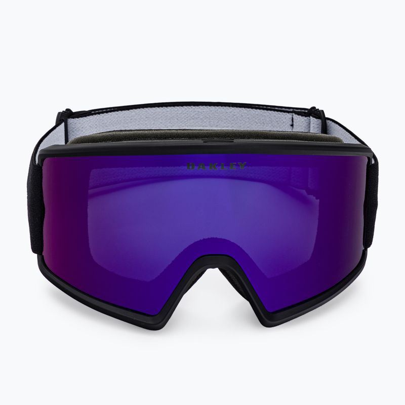 Oakley Target Line matiniai juodi/violetiniai iridžio spalvos slidinėjimo akiniai OO7120-14 2