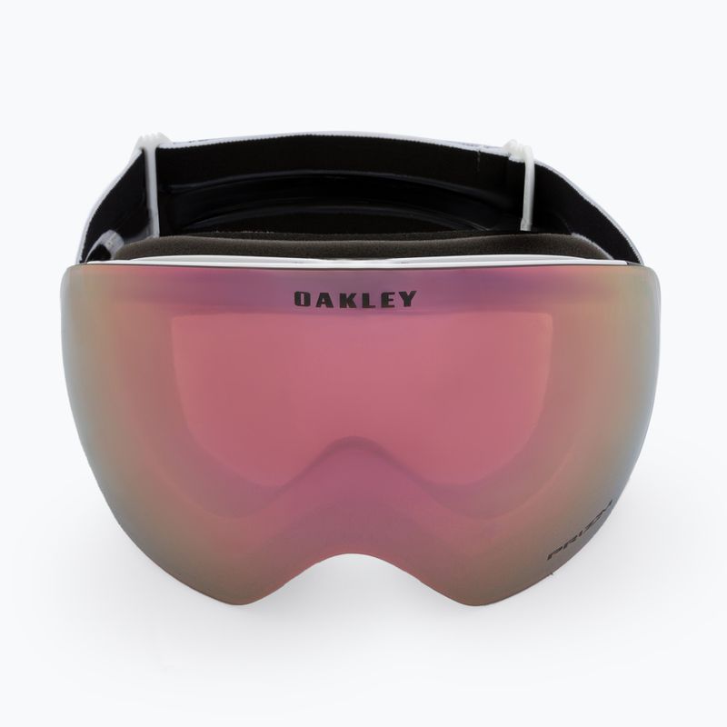 Oakley Flight Deck matinės baltos/prizm rožinio aukso iridžio slidinėjimo akiniai OO7050-C2 2