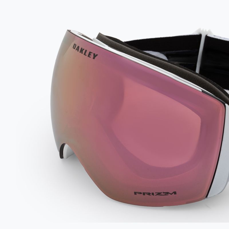 Oakley Flight Deck matinės baltos/prizm rožinio aukso iridžio slidinėjimo akiniai OO7050-C2 5