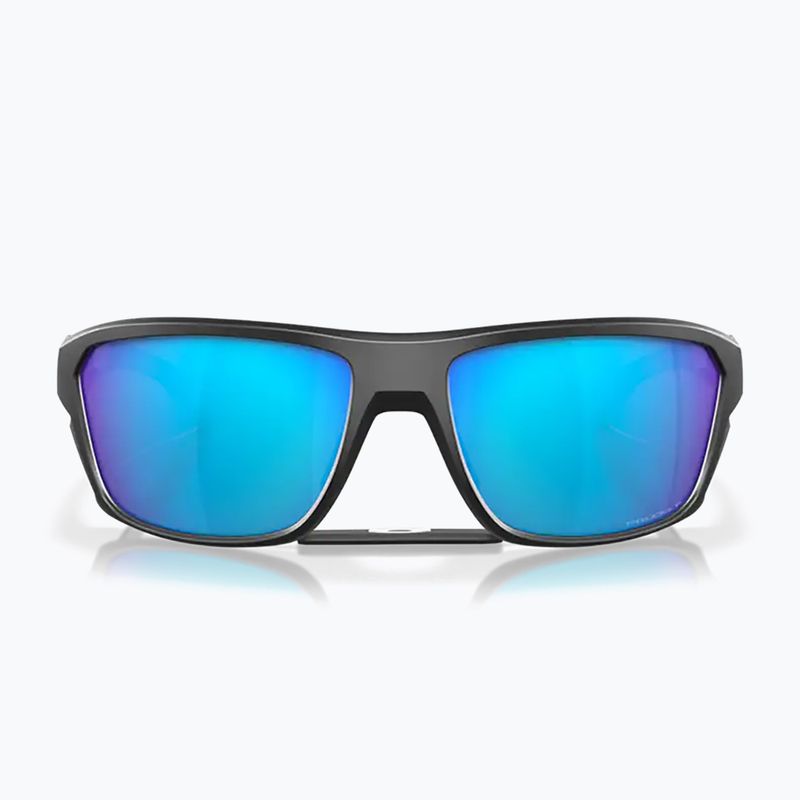 "Oakley Split Shot" matinės juodos/prizm safyro spalvos poliarizuoti akiniai nuo saulės 9