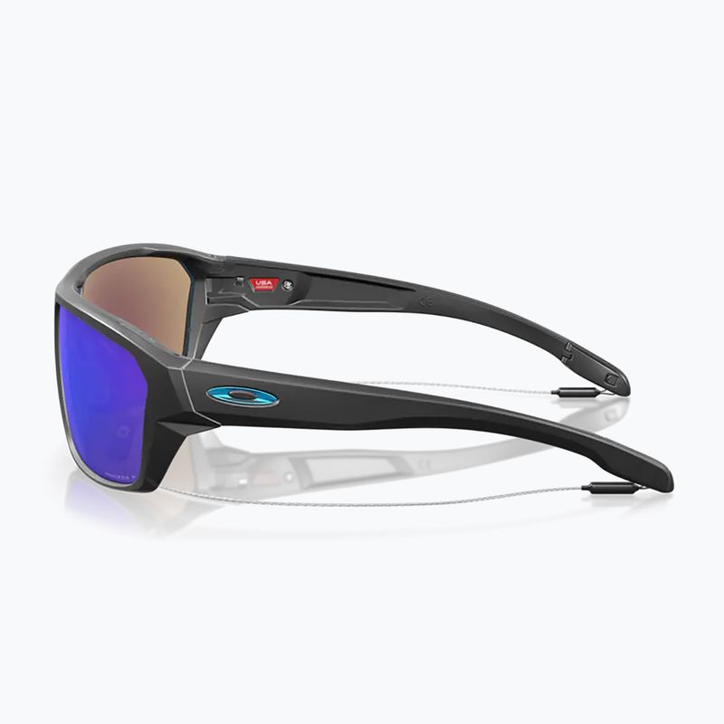 "Oakley Split Shot" matinės juodos/prizm safyro spalvos poliarizuoti akiniai nuo saulės 14