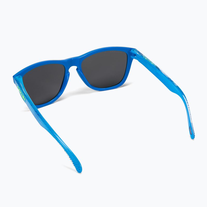 Oakley Frogskins aukštos rezoliucijos poliruoti safyro/prizm black akiniai nuo saulės 0OO9013 2
