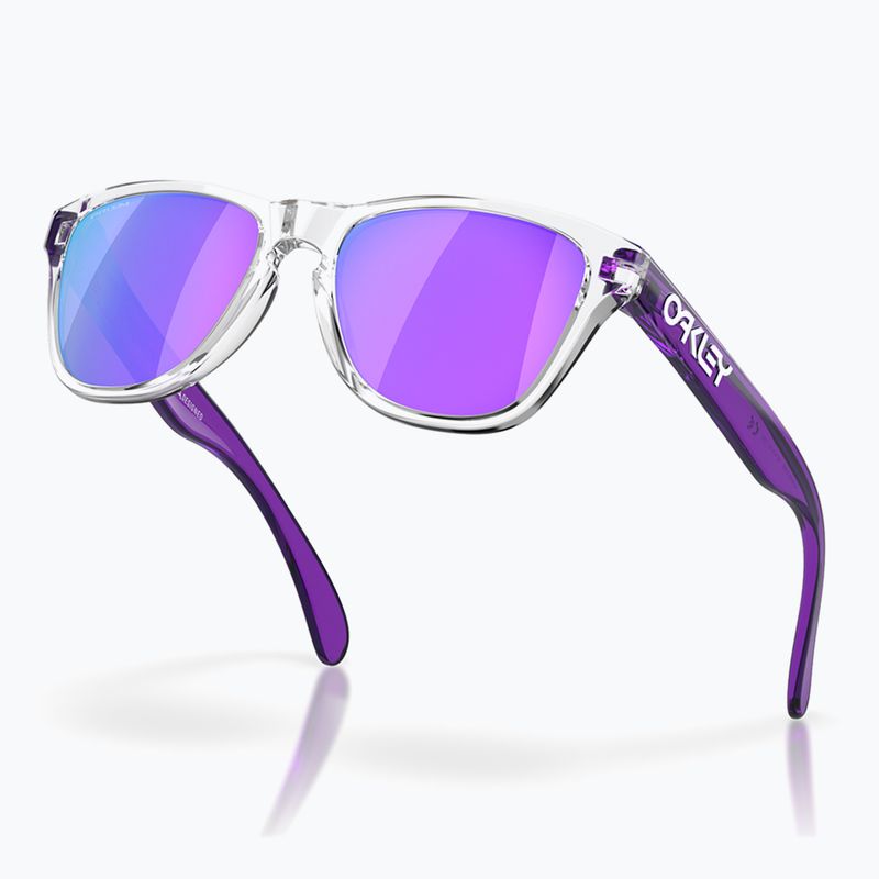 Vaikiški akiniai nuo saulės Oakley Frogskins XXS clear/prizm violet 4