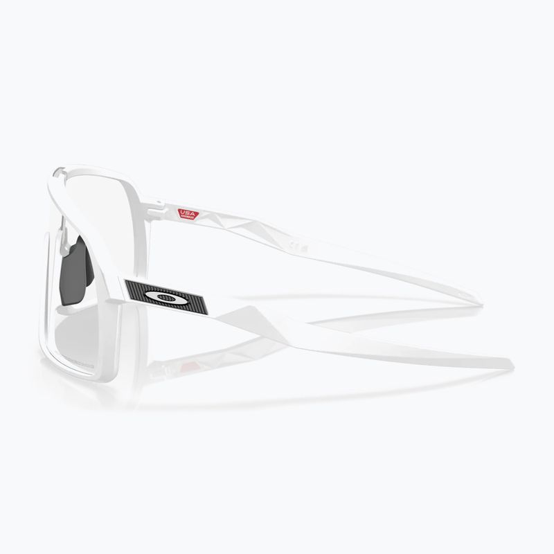 Oakley Sutro matinės baltos/skaidrios iki juodos spalvos fotochrominiai dviratininkų akiniai 0OO9406 8