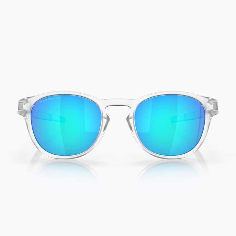 Akiniai nuo saulės Oakley Latch matte clear/prizm sapphire polarized 2