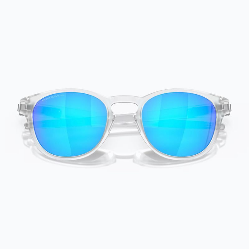 Akiniai nuo saulės Oakley Latch matte clear/prizm sapphire polarized 5