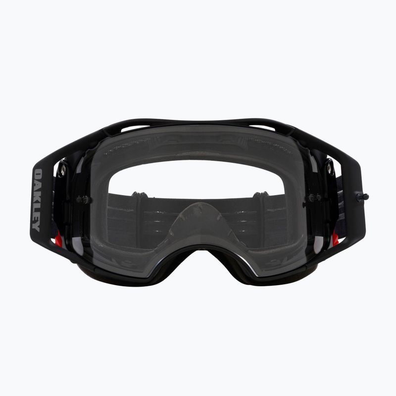 Oakley Airbrake MTB juodos spalvos metaliniai/skaidrūs dviratininko akiniai 8