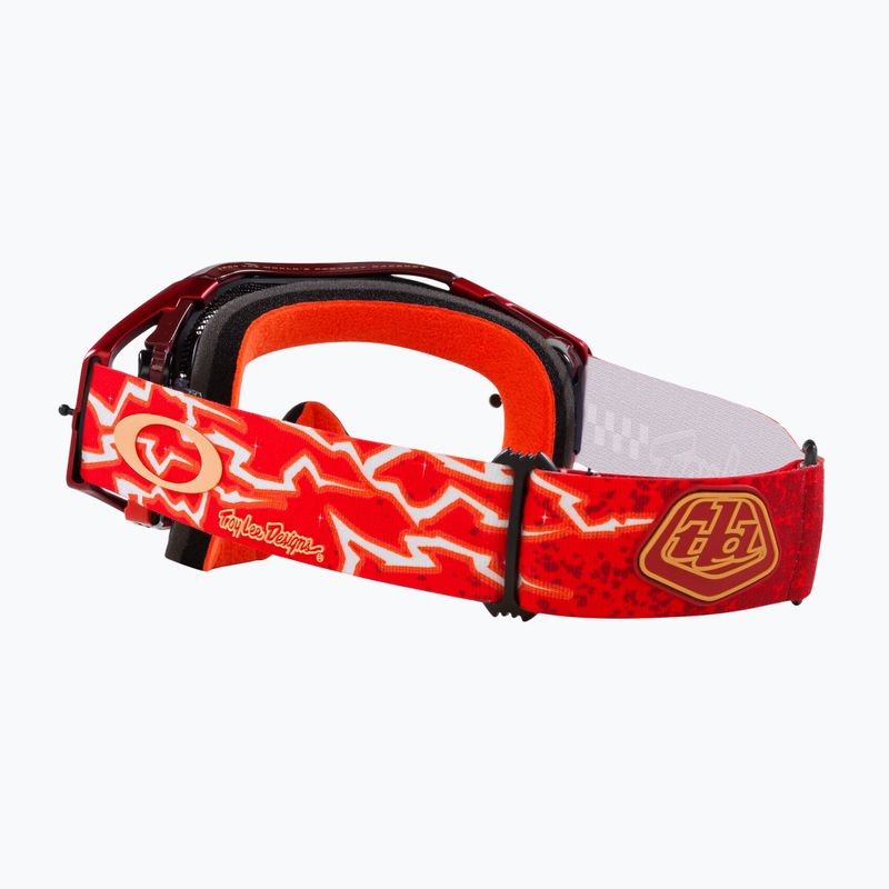 Oakley Airbrake MTB tld raudoni žaibo/skaidrūs dviračių akiniai 5