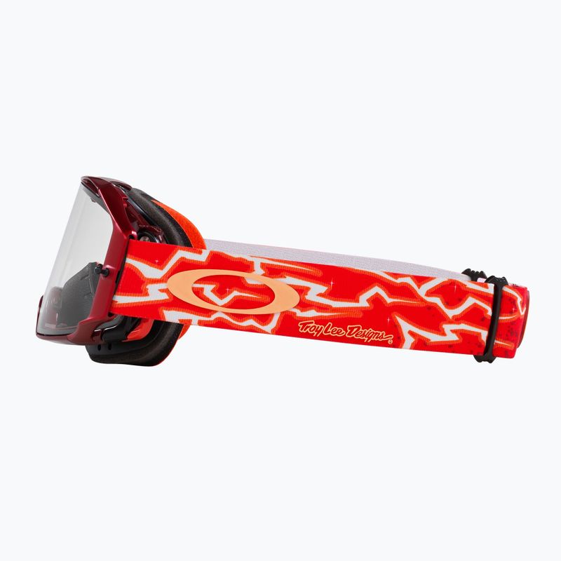 Oakley Airbrake MTB tld raudoni žaibo/skaidrūs dviračių akiniai 6