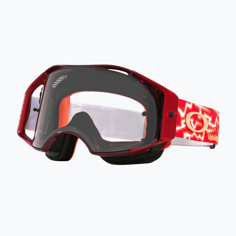 Oakley Airbrake MTB tld raudoni žaibo/skaidrūs dviračių akiniai 7