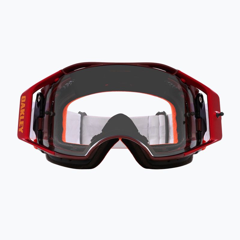 Oakley Airbrake MTB tld raudoni žaibo/skaidrūs dviračių akiniai 8
