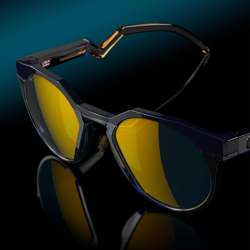 Akiniai nuo saulės Oakley HSTN Kylian Mbappé Signature Series navy trans blue/prizm 24k polarized 6