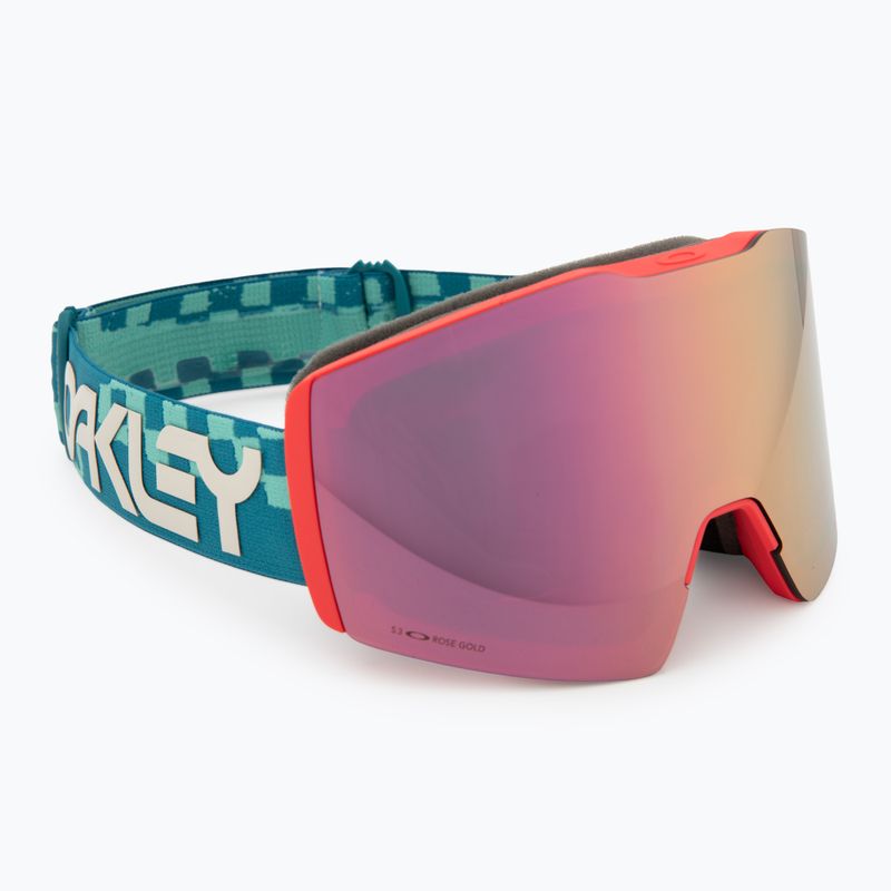 Slidinėjimo akiniai Oakley Fall Line M Pacific Chex/Prizm Snow Rose Gold Iridium
