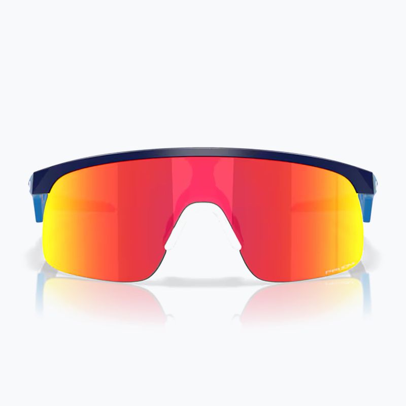 "Oakley Resistor" matiniai tamsiai mėlyni/principiniai rubino spalvos vaikiški akiniai nuo saulės 2