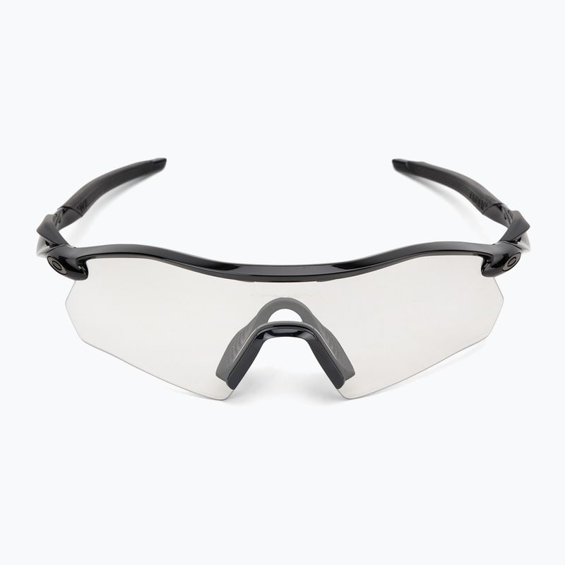 "Oakley Radar Plate" poliruoti juodi/skaidrūs iki juodų iridinių fotochrominių akinių nuo saulės akiniai 3