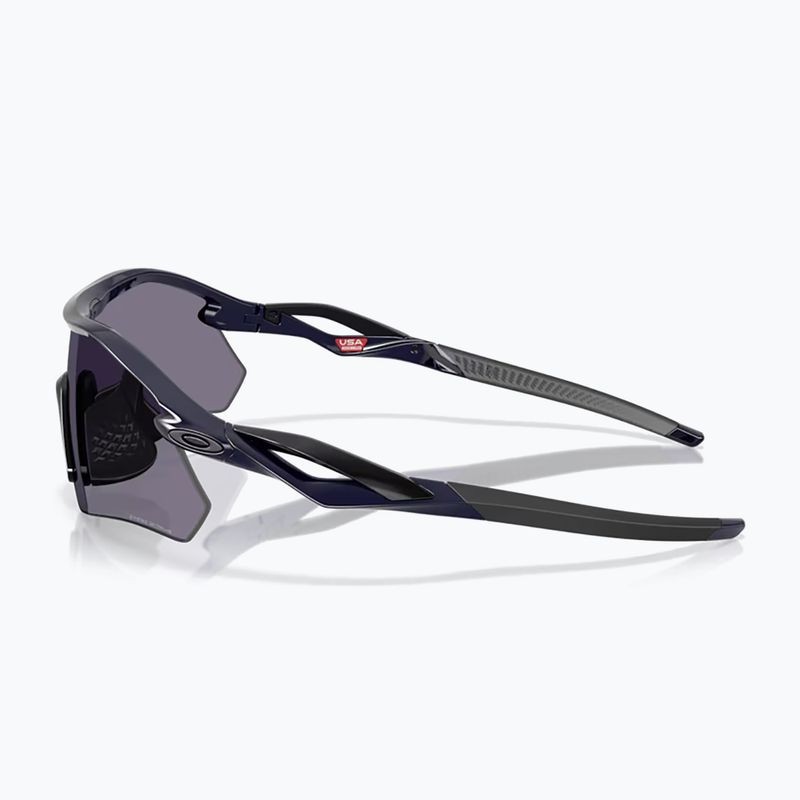 "Oakley Radar Plate" akiniai nuo saulės poliruoti tamsiai pilki/prizmine pilka spalva 4