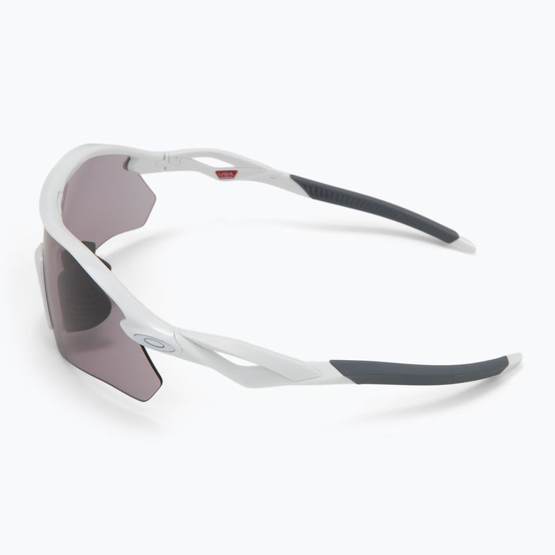 "Oakley Radar Plate" poliruoti balti / prizmės skalūno akiniai nuo saulės 4