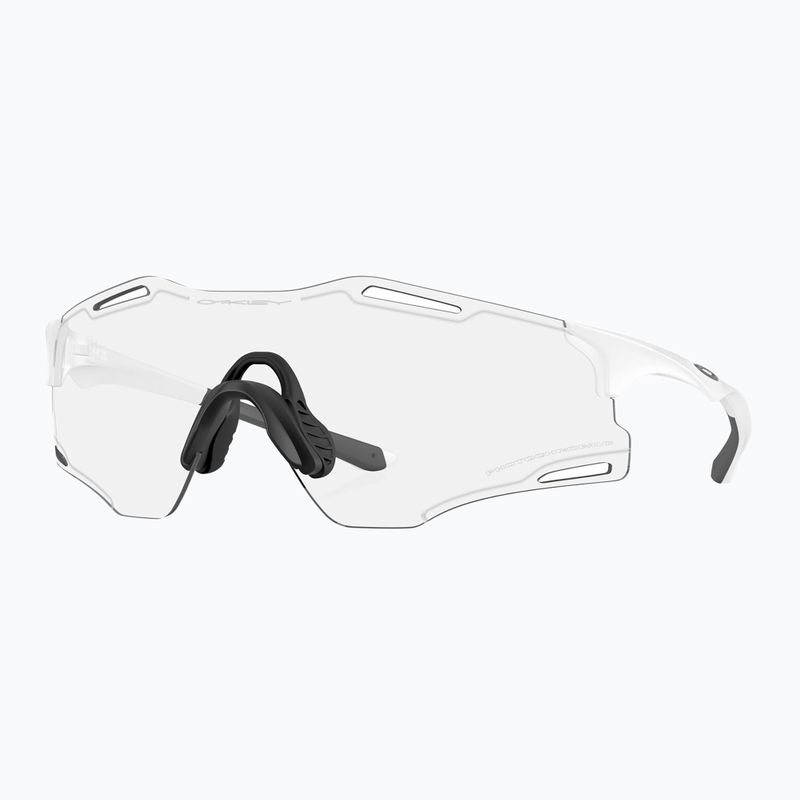 Akiniai nuo saulės Oakley Cybr Zero matte white/clear to black iridium photochromic