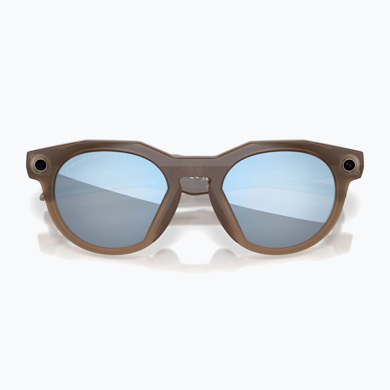 Akiniai su kamera Oakley Meta HSTN brown smoke/prizm deep water polarized 2