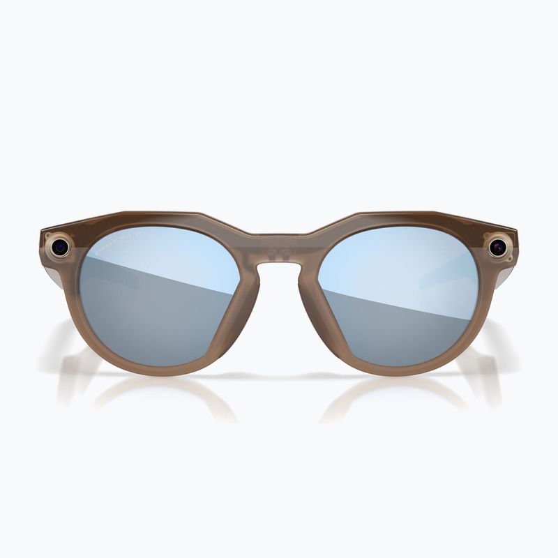 Akiniai su kamera Oakley Meta HSTN brown smoke/prizm deep water polarized 3