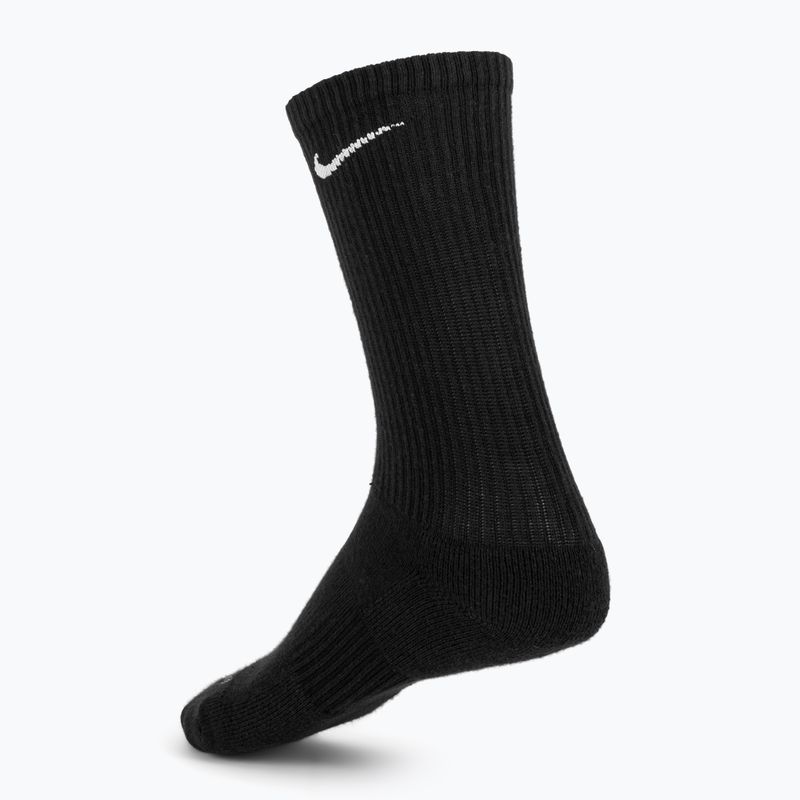 Kojinės Nike Everyday Plus Cushioned 3 poros black/white 2