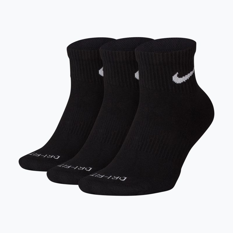 Kojinės Nike Everyday Plus Cushioned Ankle 3 poros black/white