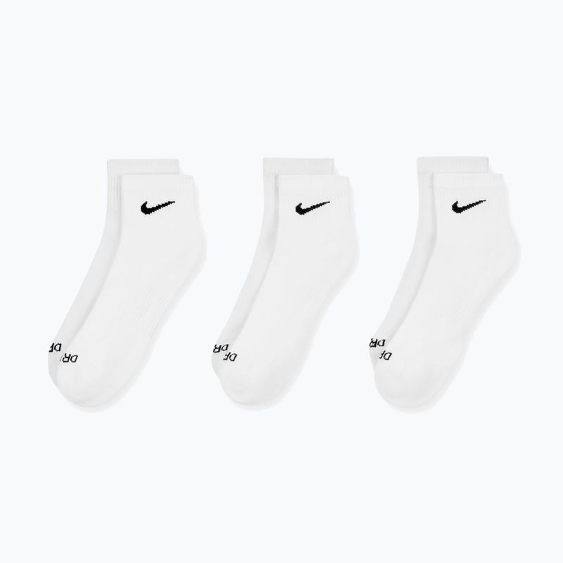 Kojinės Nike Everyday Plus Cushioned Ankle 3 poros white/black