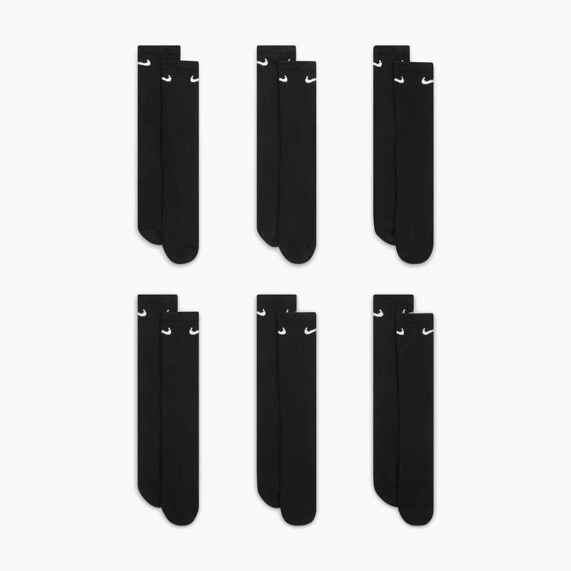 Nike Everyday Cushioned 6 poros juodų/baltų kojinių 3