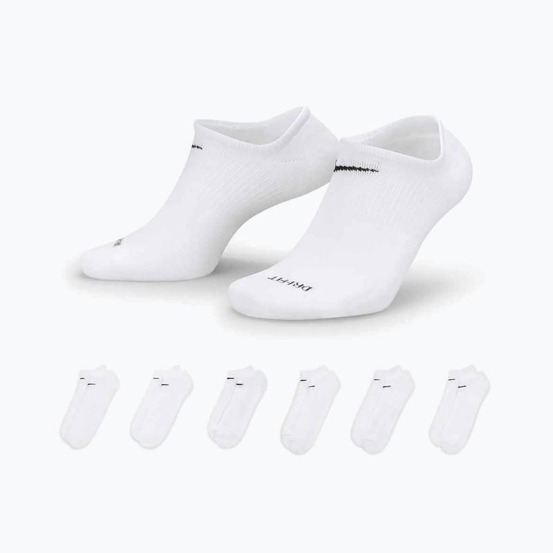 Kojinės Nike Everyday Lightweight No Show 6 poros white/black 5