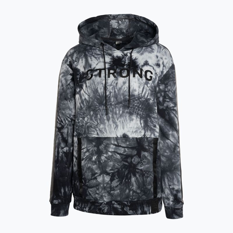 Moterų STRONG ID Tie-Dye Pullover Hoodie Black Z2T00490 5