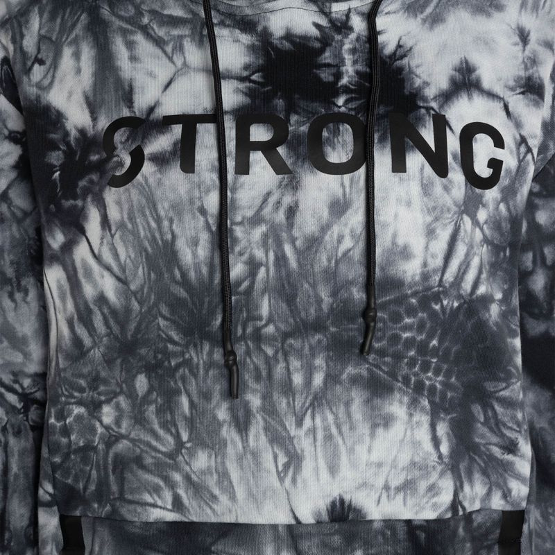 Moterų STRONG ID Tie-Dye Pullover Hoodie Black Z2T00490 7