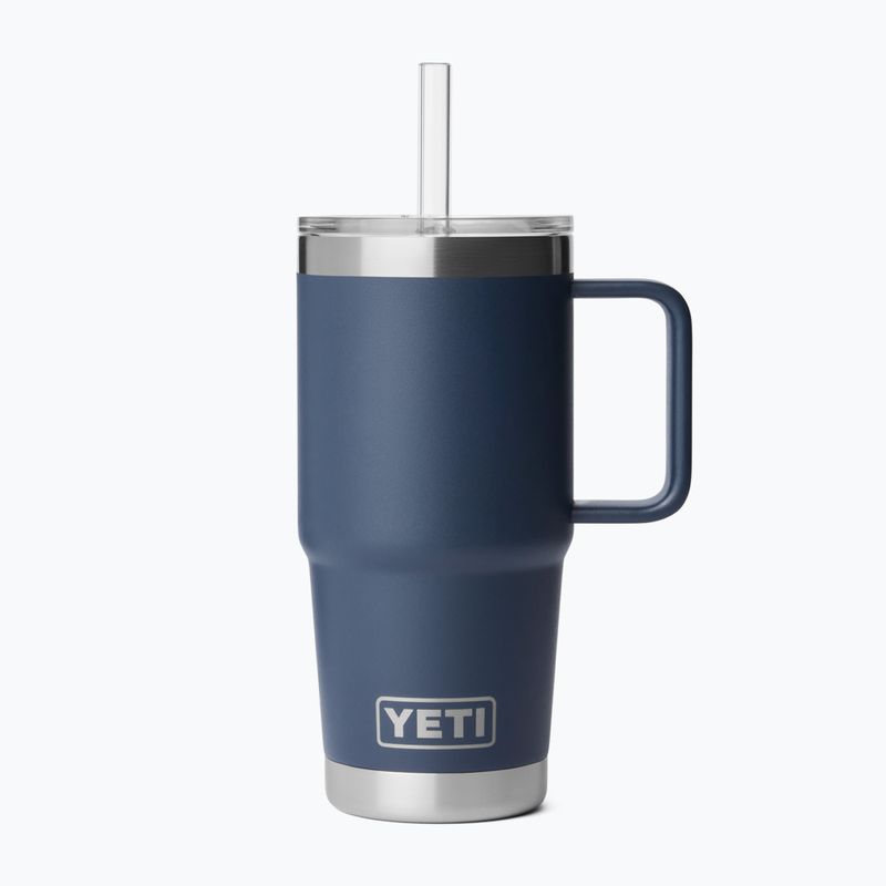 Termosas YETI Rambler Straw 739 ml navy