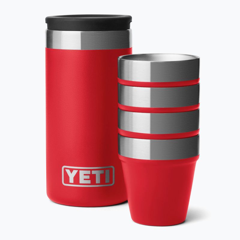 Turistinės taurės YETI Shot 48 ml 4 pcs. rescue red