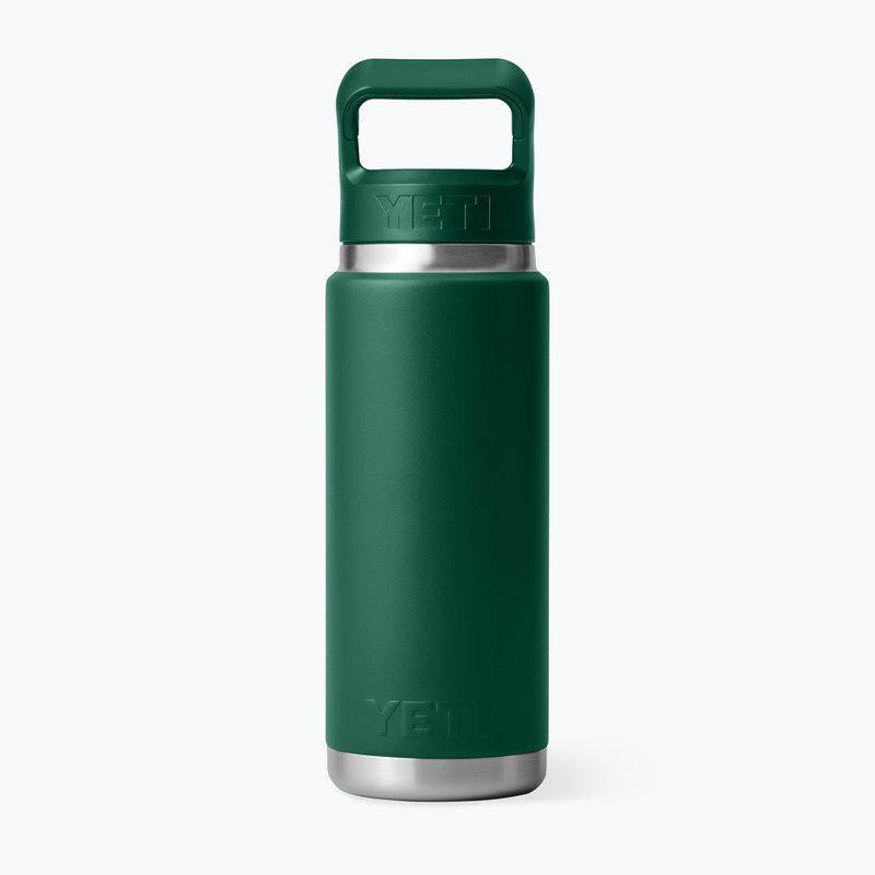 Termo gertuvė YETI Rambler Straw 769 ml black forest green 2