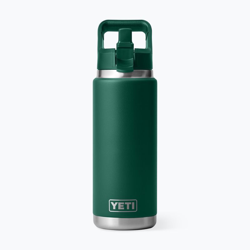 Termo gertuvė YETI Rambler Straw 769 ml black forest green 3