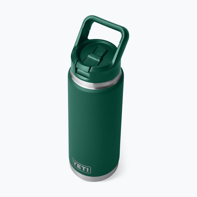 Termo gertuvė YETI Rambler Straw 769 ml black forest green 4