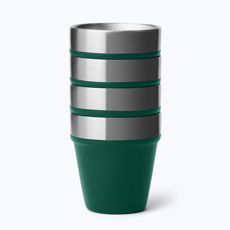 Turistinės taurės YETI Shot 48 ml 4 pcs. black forest green 3